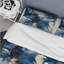 White And Blue Celestial Ikat Mirage - Ensemble de housse de couette abstrait-894828240