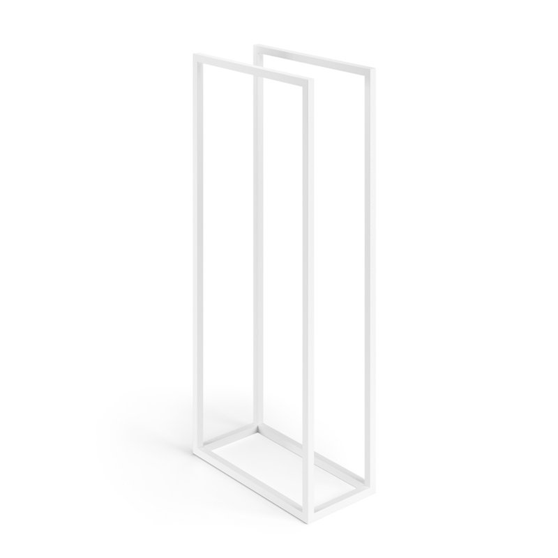 Gerla Double Towel Stand, Glossy White