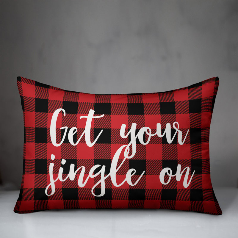  Coussin «Get Your Jingle on» à carreaux Buffalo