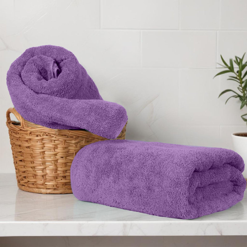 100% Cotton Bath Sheet, Purple