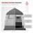 Two Room Pop Up Shower Tent w/ Shower Bag, Floor, Carry Bag, Dark Grey-98211080-98211081