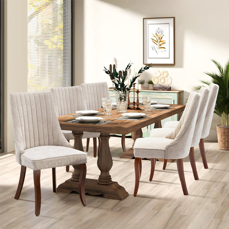 19.5'' H Upholstered Side Chair, Beige
