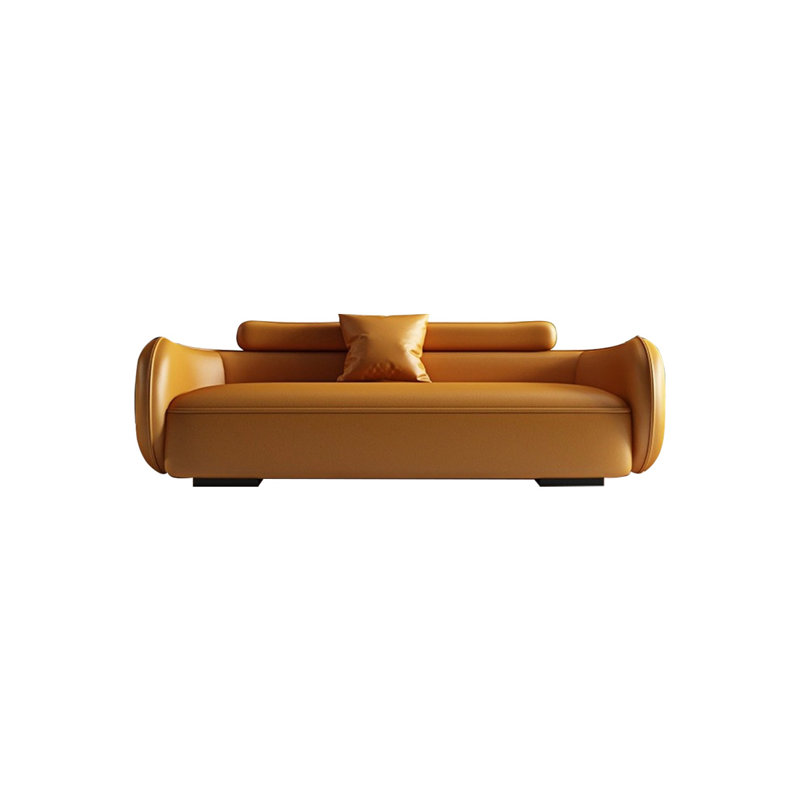 Tabouret de lit - Banc rembourré en similicuir Pure Comfort And Stabilité, Orange