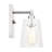 Crofton Bathroom Bedroom Wall Fixture With Clear Crackle Glass Shade-112738087-112738081-112738084