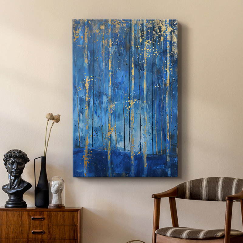 Série ABSTRACT IX - Toile tendue avec châssis Premium - Prêt à être accroché, H 48 po x l 32 po