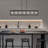 7-light Matte Black Chandeliers Pendant Lights Rectangular Modern Industrial Chandelier For Dining Room Living Room