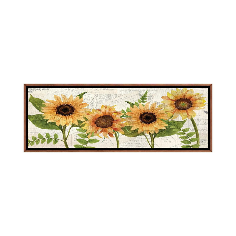 Sunflower Letters by Kimberly Allen - Panoramic Painting on Canvas