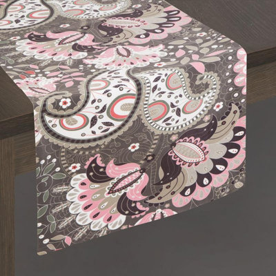 Alvina Tablecloth 35X140 Cm Black