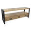 60" Solid Mango Wood Industrial TV Stand with Storage Drawers-294693283