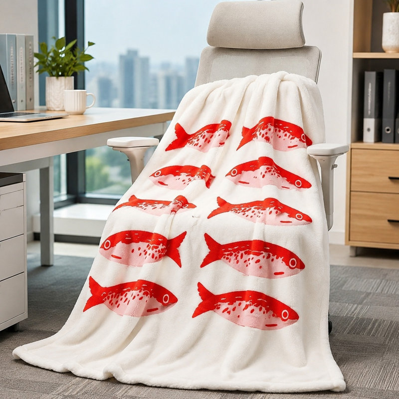 Jeté en molleton Cozy Fish, Jeté pour bébé (l 30 po x L 40 po)