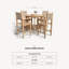 FSC 1 Roma Bar 100cm High Table with 4 x Rope Bar Stools
