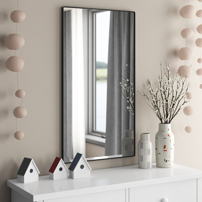 Miroir mural Kye, Noir, 22" x 40"