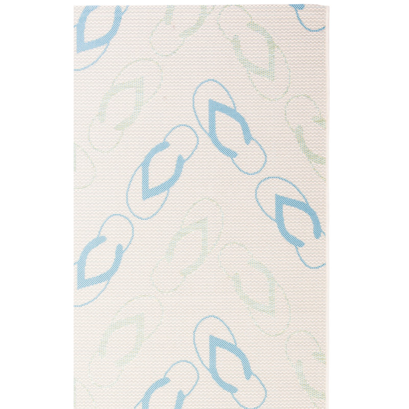 Tapis d'intérieur / extérieur à motif géométrique Paugh Performance, Rectangle 6 pi 7 po x 9 pi 6 po