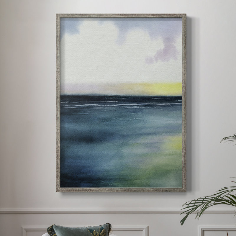«Sherbet Sunset Diptych I», reproduction encadrée - bois massif, H 11 po x l 9 po