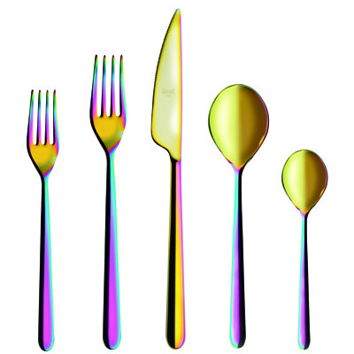 Ensemble de 20 pièces Linea arc-en-ciel irisé