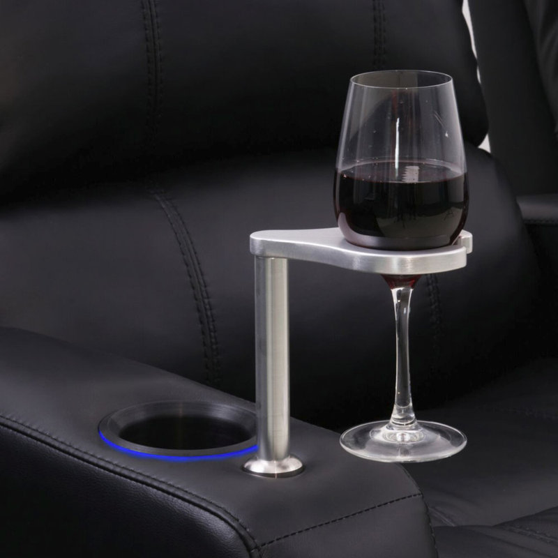 Fauteuil de cinéma inclinable en cuir Blaze XL900 (rangée de 3), Gris classique, Puissance