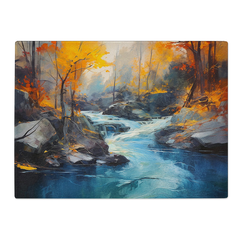 River Action  Glass Chopping Board
