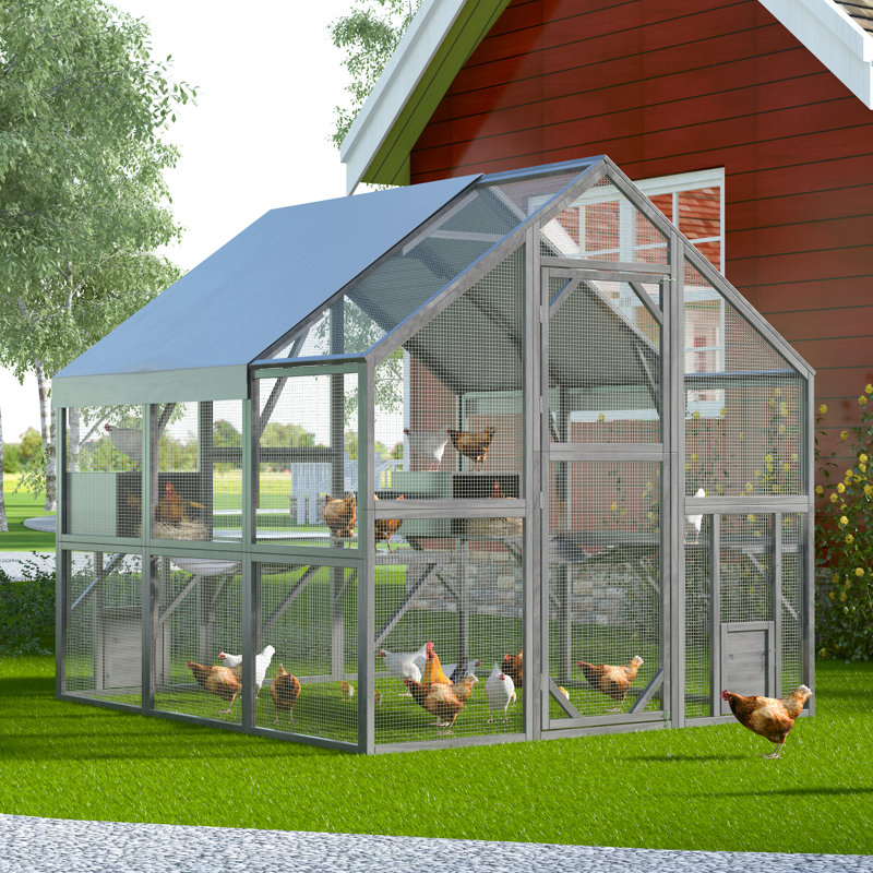 Poulet Eather, H 74 po x l 82,5 po x P 74,4 po, Gris