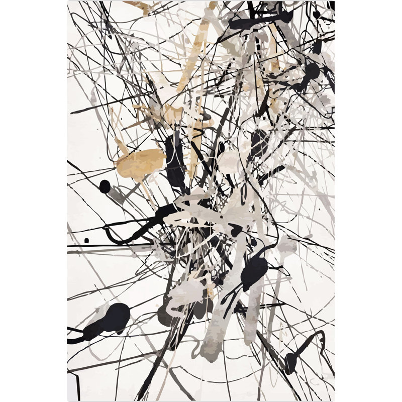 Multi-Colored Abstract Patterned Decorative Rug, Rectangle 3'9.81" x 4'11.06"