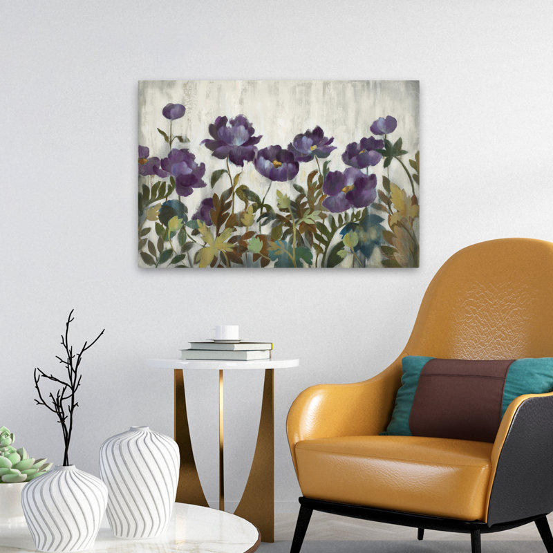 Argent et saphir en fleurs crème beige, H 24 po x l 16 po