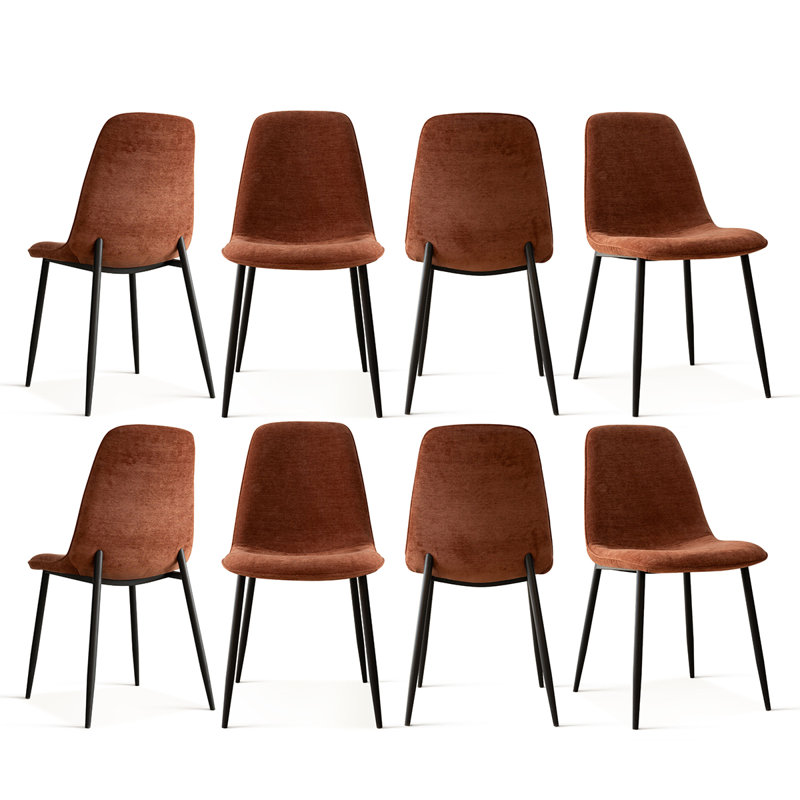 Upholstered Chenille Fabric Side Dining Chair, Terra