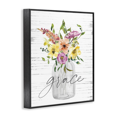 "Spiritual Grace Bouquet", art de la giclée encadrée par lettré et doublé
