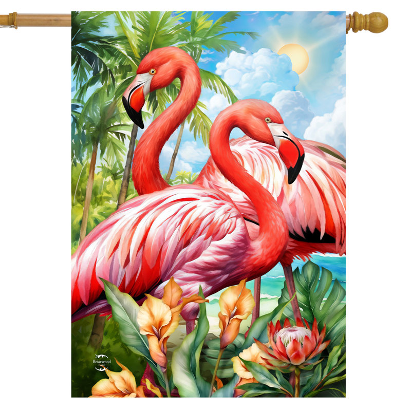 Drapeau de maison flamant rose