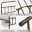 Lit plateforme classique en fer avec tête de lit et pied de lit-901025117-848028363