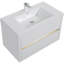 Meuble-lavabo mural 36 po avec lavabo, meuble de rangement flottant pour salle de bain avec comptoir en résine de pierre et tiroirs à fermeture en douceur, blanc brillant-354461662-354461603