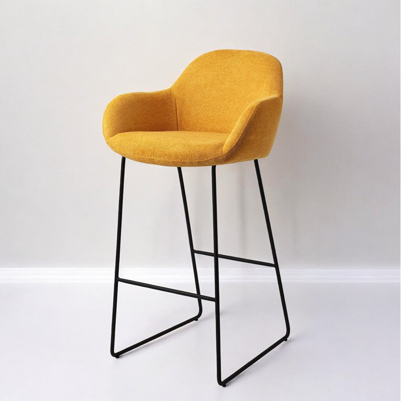 Kushi Sweet Corn Bar Stool - Slide (L), Yellow, 77cm