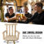 Tabouret de bar rustique - fabrication en bois de sapin, chaise avec repose-pieds, accoudoir large, tabouret de cuisine rustique, chaise de bistro haute pour salle à manger, restaurant, pub, 4 pieds, couleur brun clair