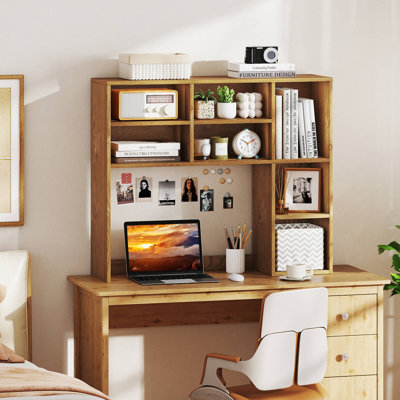 Bahut de bureau avec 7 compartiments ouverts et 3 tablettes réglables