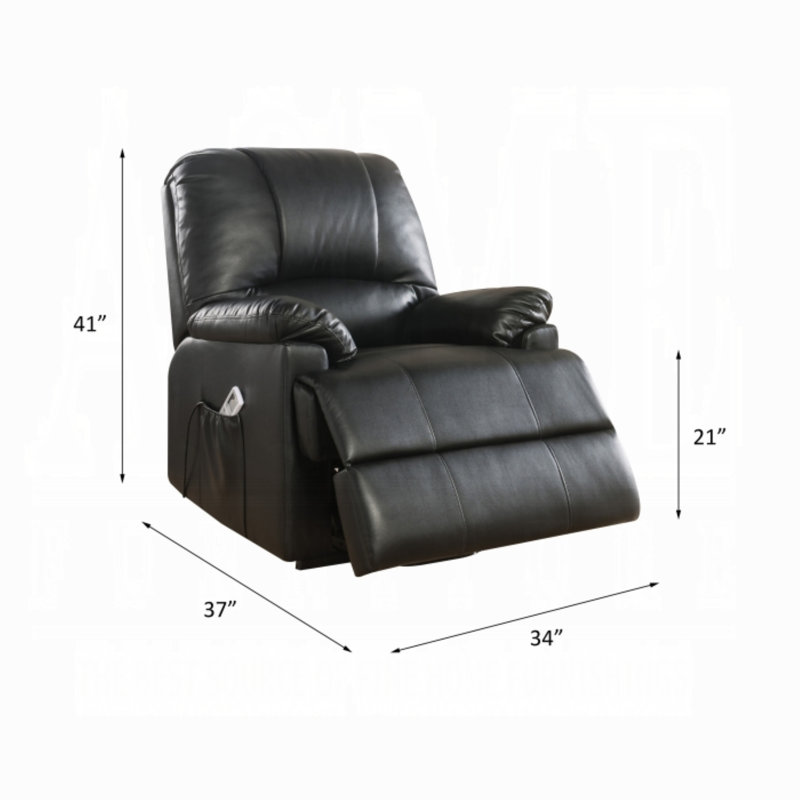 Fauteuil inclinable Ixora avec lève-personne électrique et massage, Black