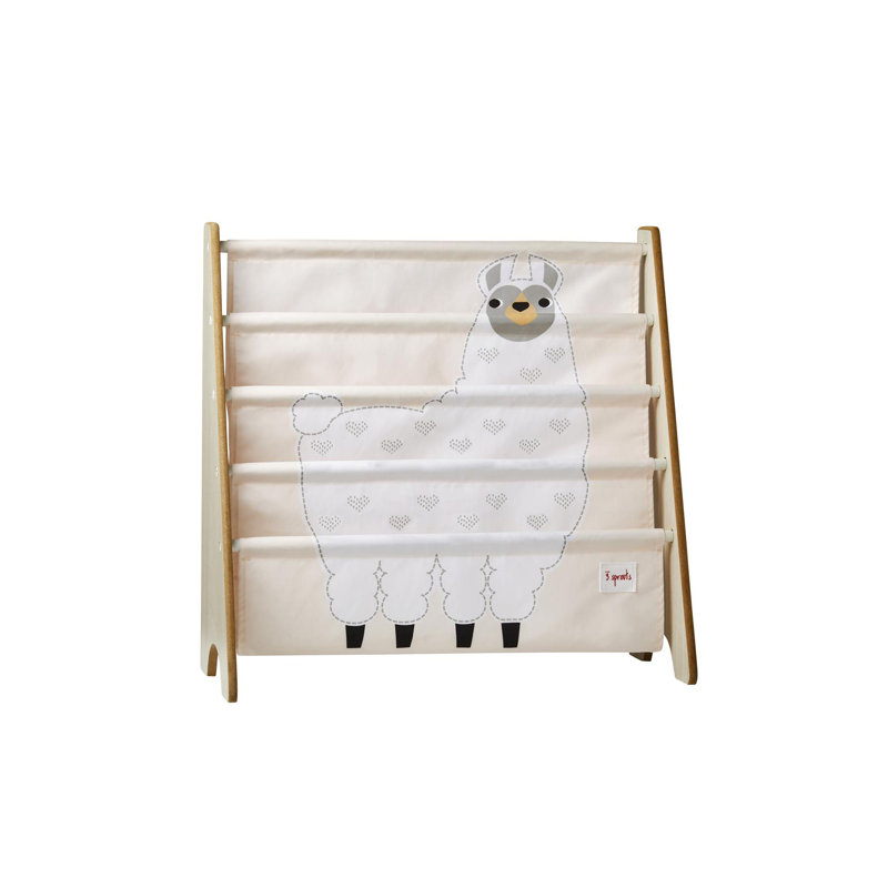 3 Sprouts - Book Shelf - Kids Book Rack Organizer  - Baby Room Bookcase, Llama
