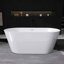 Baignoire profonde autoportante autoportante 67 po x 30 po avec drain central 67 po x 30 po-93659337