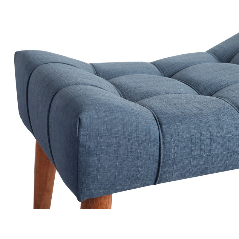 Odle 58Cm Wide Rectangle Footstool Ottoman, Saxe Blue