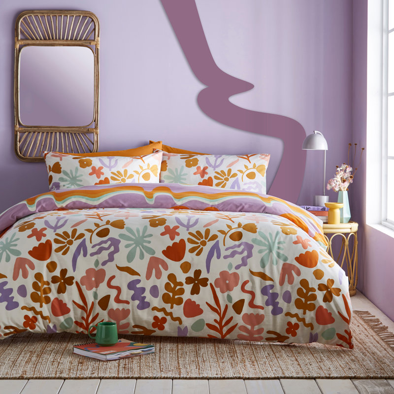 Cotton Blend Duvet Cover Set with Pillowcases, 220cm W x 260cm L