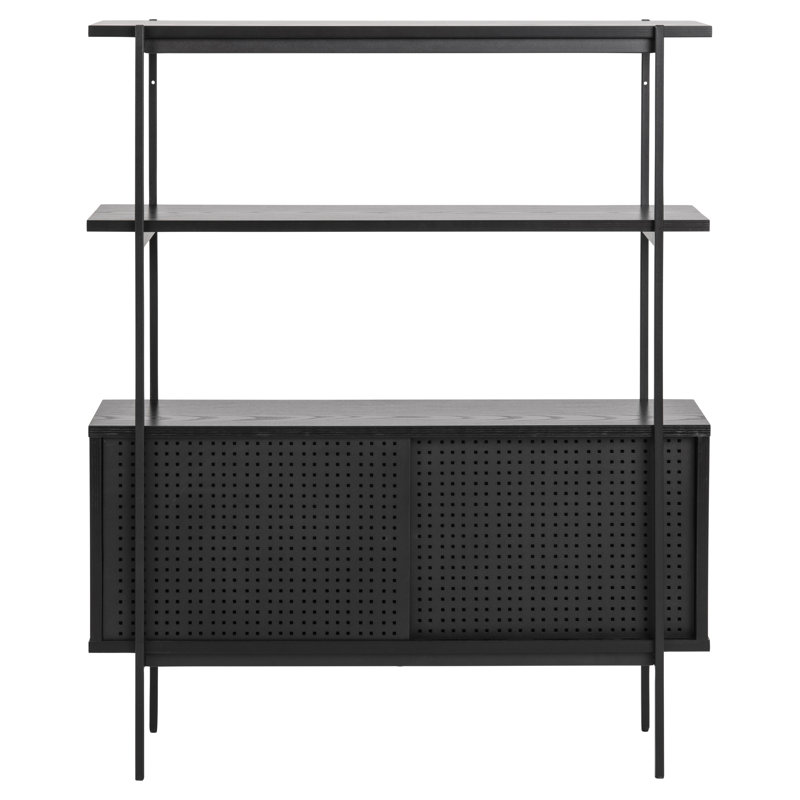 Azie 113.8cm H x 94cm W Steel Etagere Bookcase
