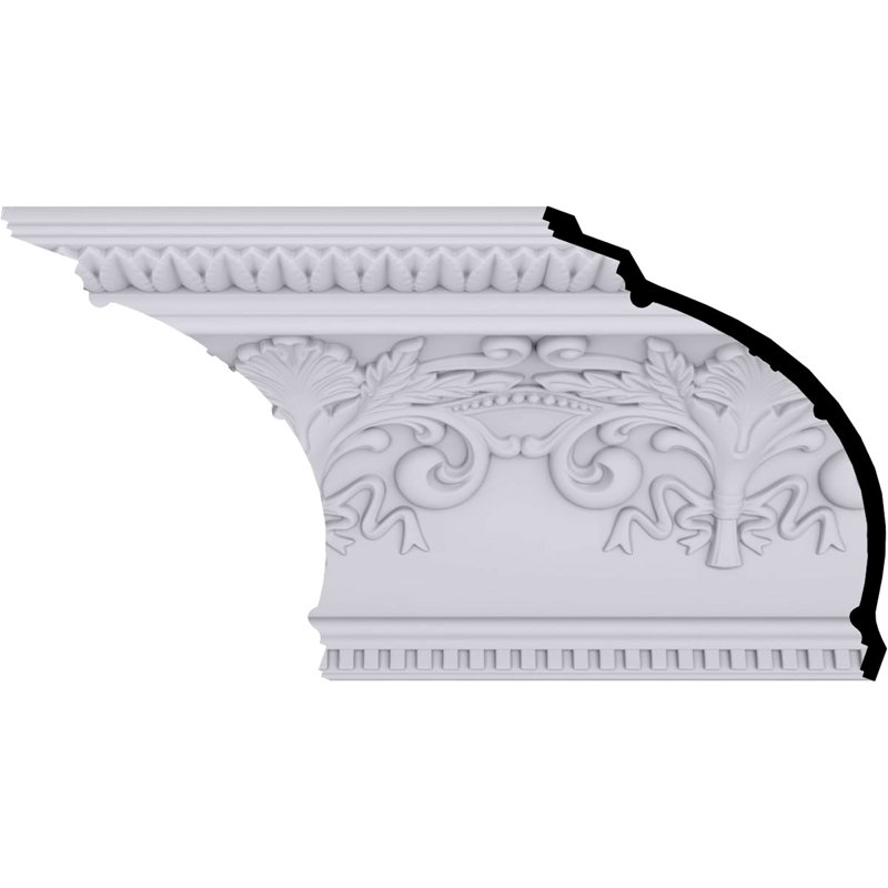 11 3/8"H x 16"P x 19 5/8"F x 94 1/2"L, (16" Repeat), Sydney Crown Moulding