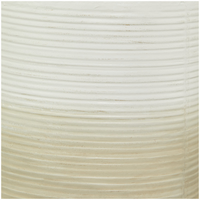 Ensemble de 2 vases de table en métal blanc / beige Cheyney