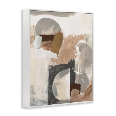 Art abstrait giclée sur fond abstrait gris expressif par Victoria Barnes
