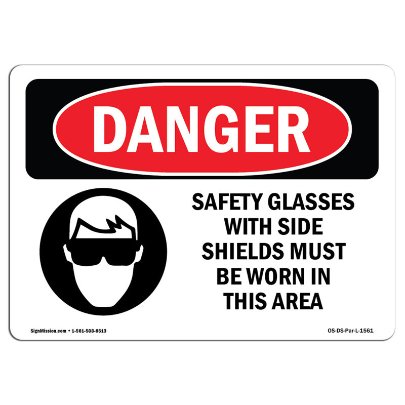 Panneau de danger OSHA, H 12 po x l 18 po x P 0,1 po