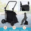 Chariot pliable 2 en 1, chariot d'épicerie avec siège, chariot d'épicerie à 2 roues avec sac imperméable grande capacité de 123 L
