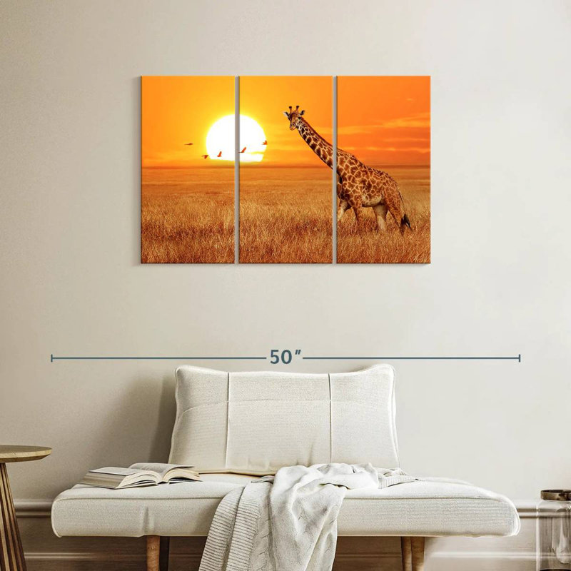 Big Sunset Giraffe, 24" H x 38" W
