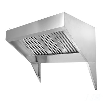 Commercial Exhaust Hood, 7FT Food Truck Hood with 3 Detachable U-shaped Grid Oil Filters, Rust-Resistant Stainless Steel for Kitchens and Restaurants