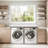 Life Finds White Marble Pattern Washer/Dryer 54" Countertop Laundry Organizer