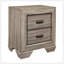 Table de chevet en bois avec deux tiroirs en queue d'aronde et des poignées à gobelet plat, parfait pour le rangement et la décoration de la chambre à coucher-397274111