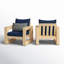 Chaise de patio avec coussins Sehrish-809701064