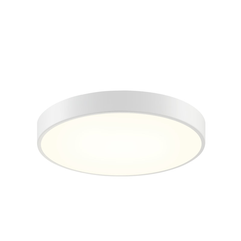 Plafonnier encastré 1 lumière DEL Pi, Blanc texturé, H 2 po x l 16 po x P 16 po, 3000 K