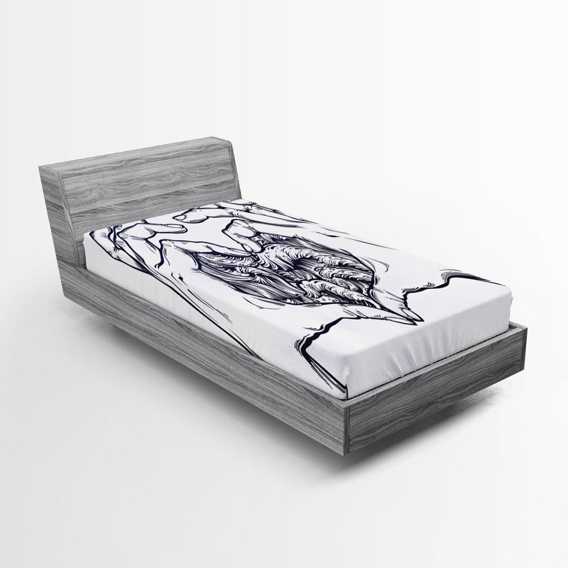 Drap-housse Ambesonne, Twin Fitted Sheet
